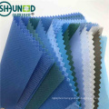 Stock SSMMS, SMS ,SMMS Meltblown Nonwoven Fabric Light Blue 28 Tons 100% Polypropylene Oeko-tex 100% STANDARD Blue and White DOT